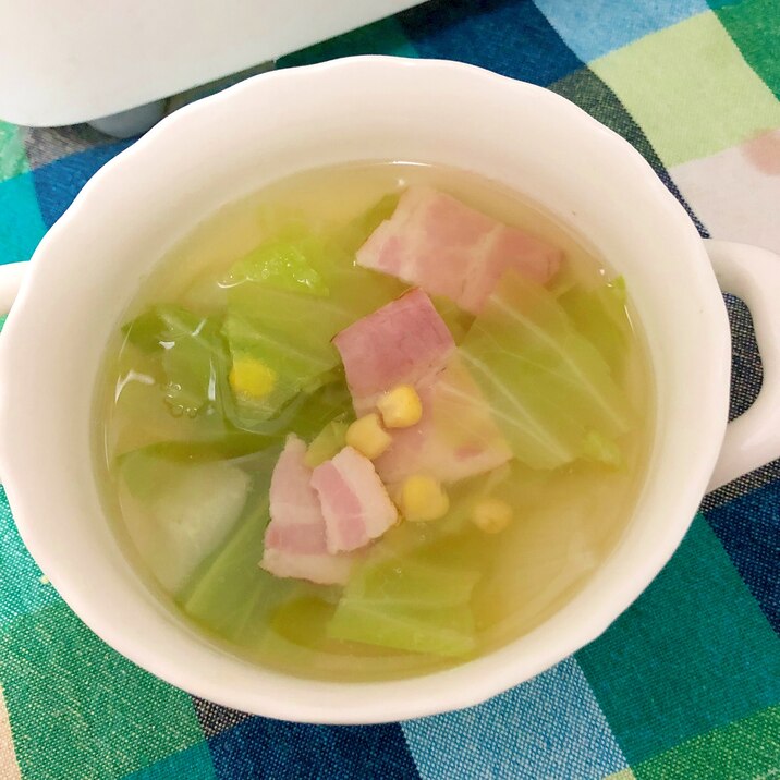 ベーコンとコーンのスープ☆